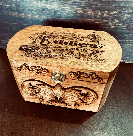 Personalized Wood Card Box – Engraved Elegance